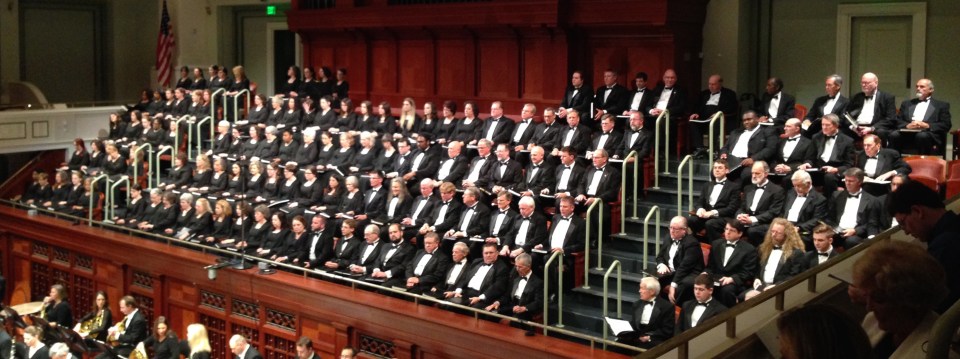 The Nashville Symphony Chorus assembled moments before a performance of Benjamin Britten's War Requiem, Op. 66, May 29, 2015
