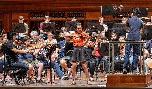 2015 Curb Concerto Competition winner Kaili Wang (age 15) rehearses with Vinay Parameswaran and the Nashville Symphony, May 20, 2015