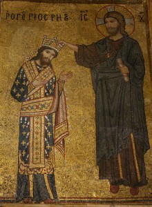 Roger II receives his crown from Christ! (12th century mosaic)