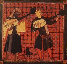 Muslim and Christian lutenists from Cantigas de Sancta Maria 