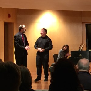 with Roger after a performance of Mozart's C minor piano concerto, November 19, 2015, W.O. Smith Music School, Nashville ~ photo by Kelley Bell