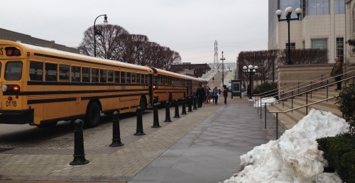 Students arrive at Schermerhorn Symphony Center to attend a Nashville Symphony Young People's Concert. January 26, 2016