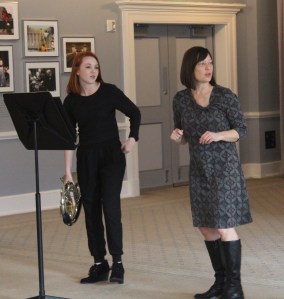 Nashville Symphony Principal Horn Leslie Norton and Atlanta Symphony Youth Orchestra student during a masterclass, February 20, 2016, Schermerhorn Symphony Center