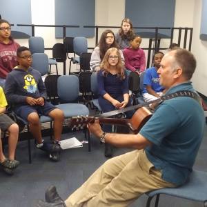 singing "Ho! Young Rider" with students at MET Summer Academy, Tennessee State University, Nashville, June 22, 2016