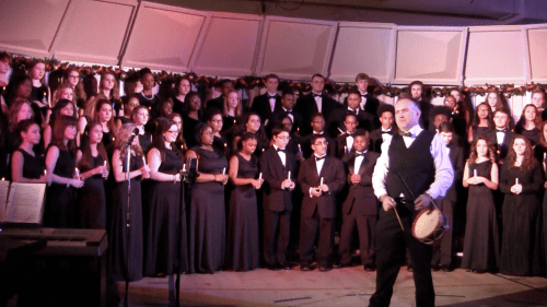 The Nashville School of the Arts Festival Choir in the moment after processing in singing Personnel Hodie, Tastes & Sounds of the Season, December 4, 2014