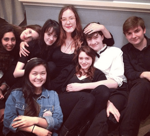 Nashville School of the Arts Choir students backstage before a performance, February 19, 2013, Schermerhorn Symphony Center, Nashville