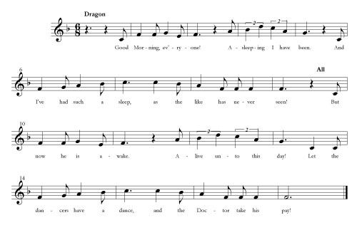 Traditional mummer's play closing song