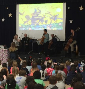 A quintet of Nashville Symphony musicians performs 'Carnival of the Animals' at Liberty Elementary School, November 18, 2016 ~ photo K.B.