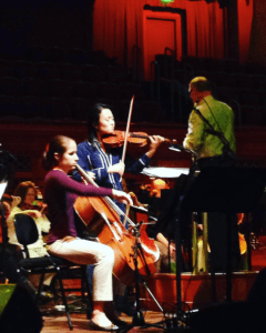 from my instagram feed: past winners of the Curb Concerto Competition rehearse with conductor Jeff Tyzik and the Nashville Symphony: Jocelyn Hartley, cello (2016) and Kaili Wang, violin (2015)