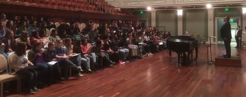 The 2017 Schermerhorn Invitational Choral Festival ~ rehearsals begin (click any of these photos to enlarge them)