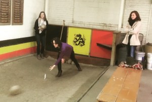 from my instagram feed: feather bowling on our first night in Detroit at Cadieux Cafe (l to r) Kimberly McLemore, Kelley Bell, Kristen Freeman